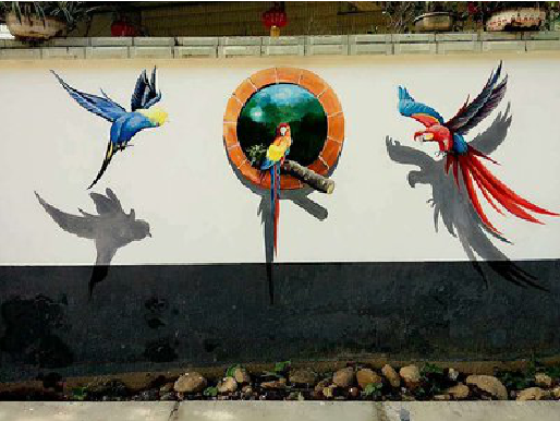 金门视觉错位-3D墙绘设计