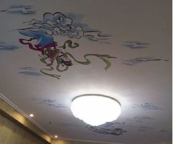金门如何快速绘制天花板上的手绘墙？